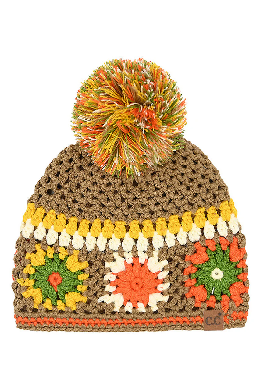 C.C Hand Made Crochet Pom Beanie - Image 2