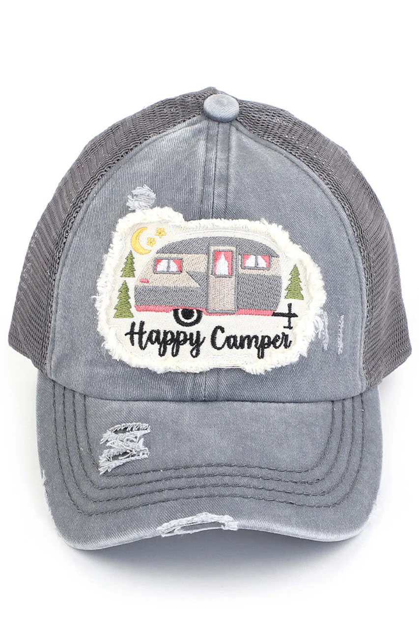 C.C HAPPY CAMPER PATCH VINTAGE PONY CAP - Image 7
