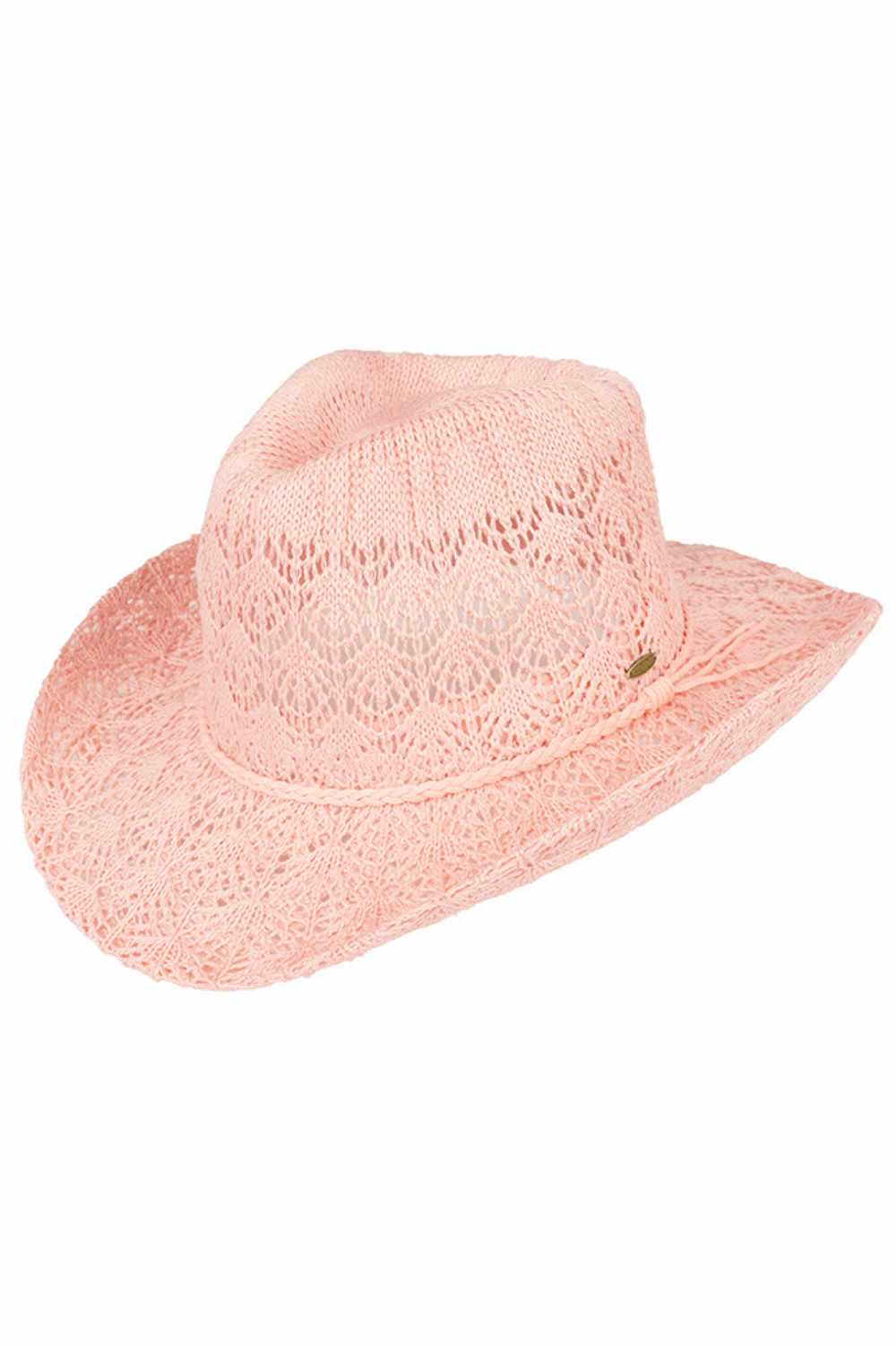C.C Horseshoe Lace Knitting Cowboy Hat - Image 9