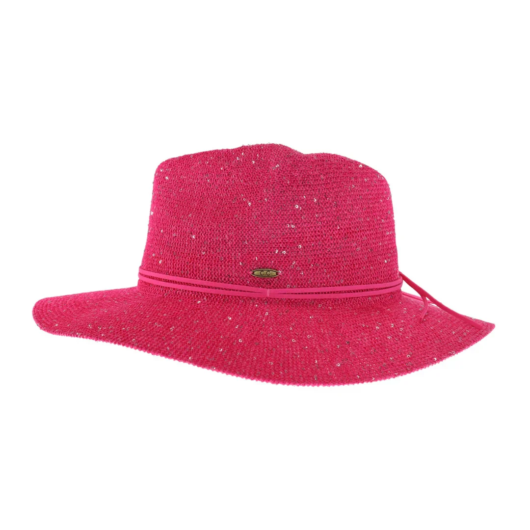 C.C Knitted Panama Hat with Sequins - Image 5
