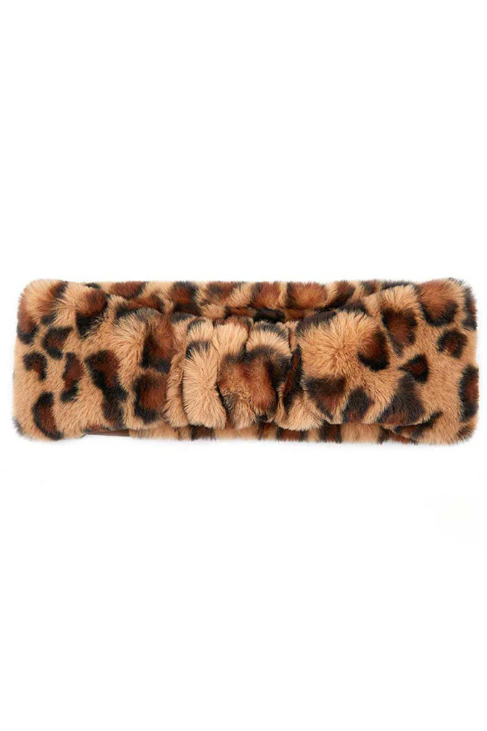 C.C Leopard Pattern Faux Fur Headwrap - Image 3