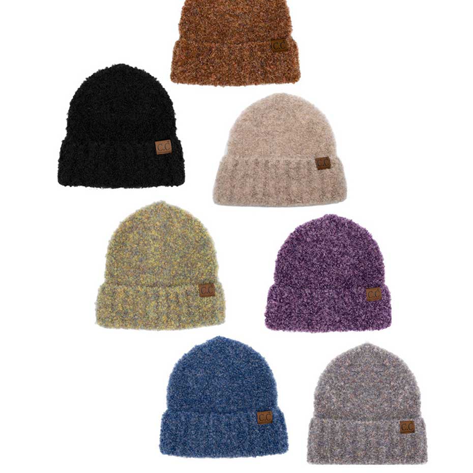 C.C Mixed Color Boucle Cuff Beanie - Image 9
