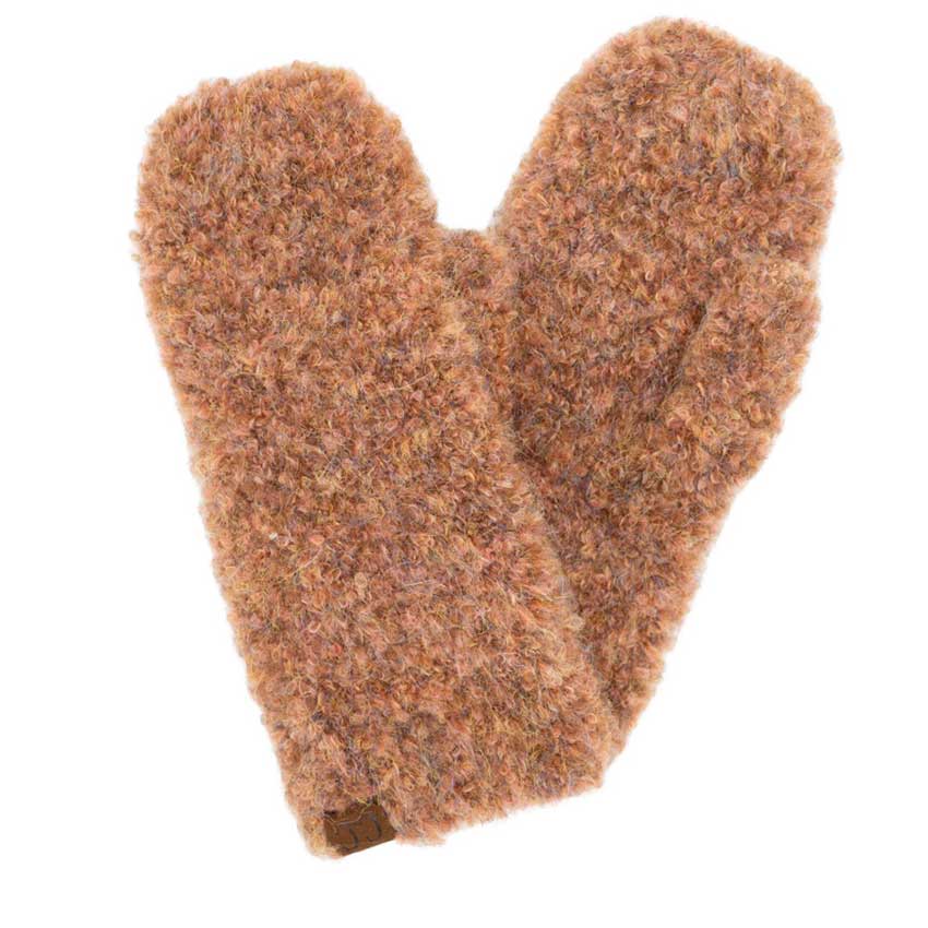 C.C Mixed Color Boucle Mittens - Image 8