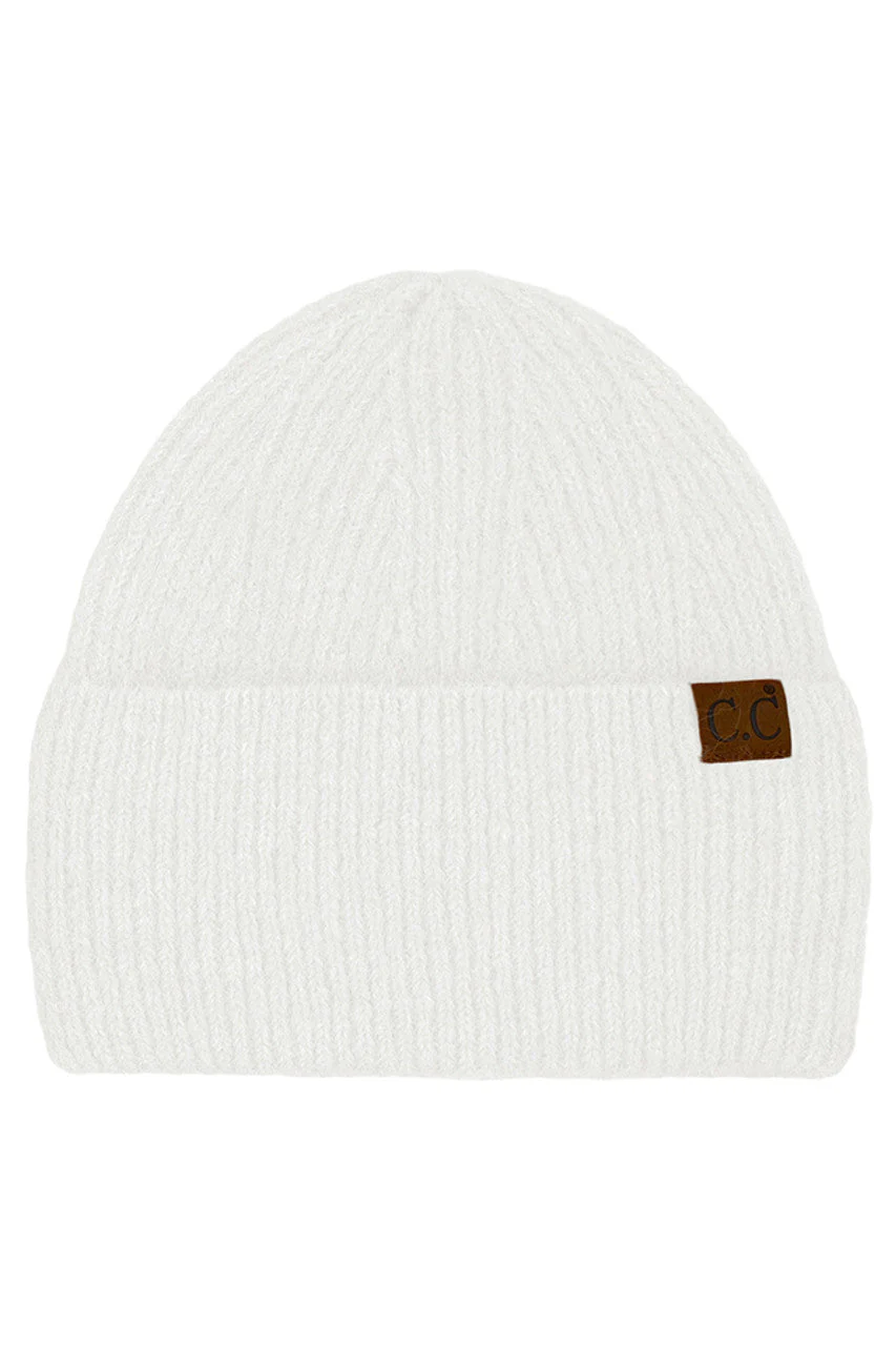 C.C Mohair Feel Wide Cuff Beanie - Image 3