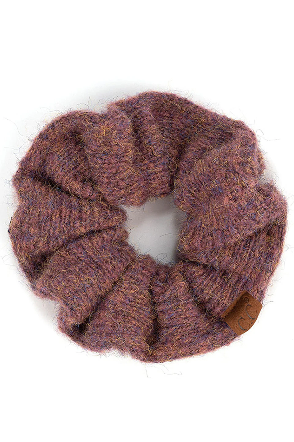 C.C Multi Yarn Knit Solid Color Soft Scrunchies - Image 4
