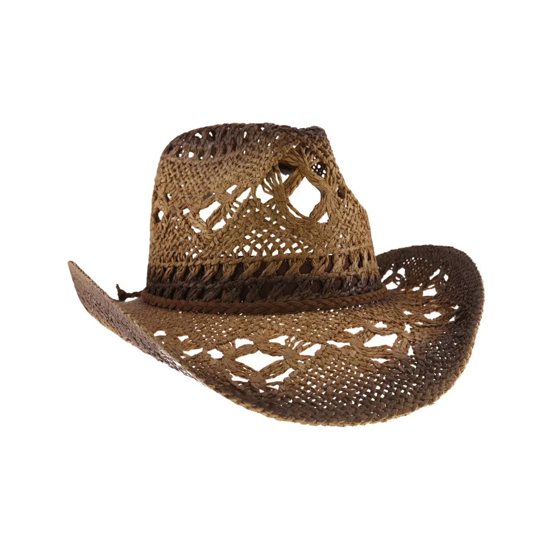 C.C Ombre Open Weave Cowboy Hat - Image 2