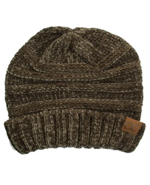 C.C Oversized Chenille Detailed Knitted Beanie Winter Hat - Image 6
