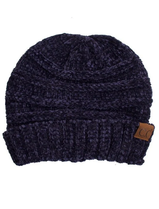 C.C Oversized Chenille Detailed Knitted Beanie Winter Hat - Image 7