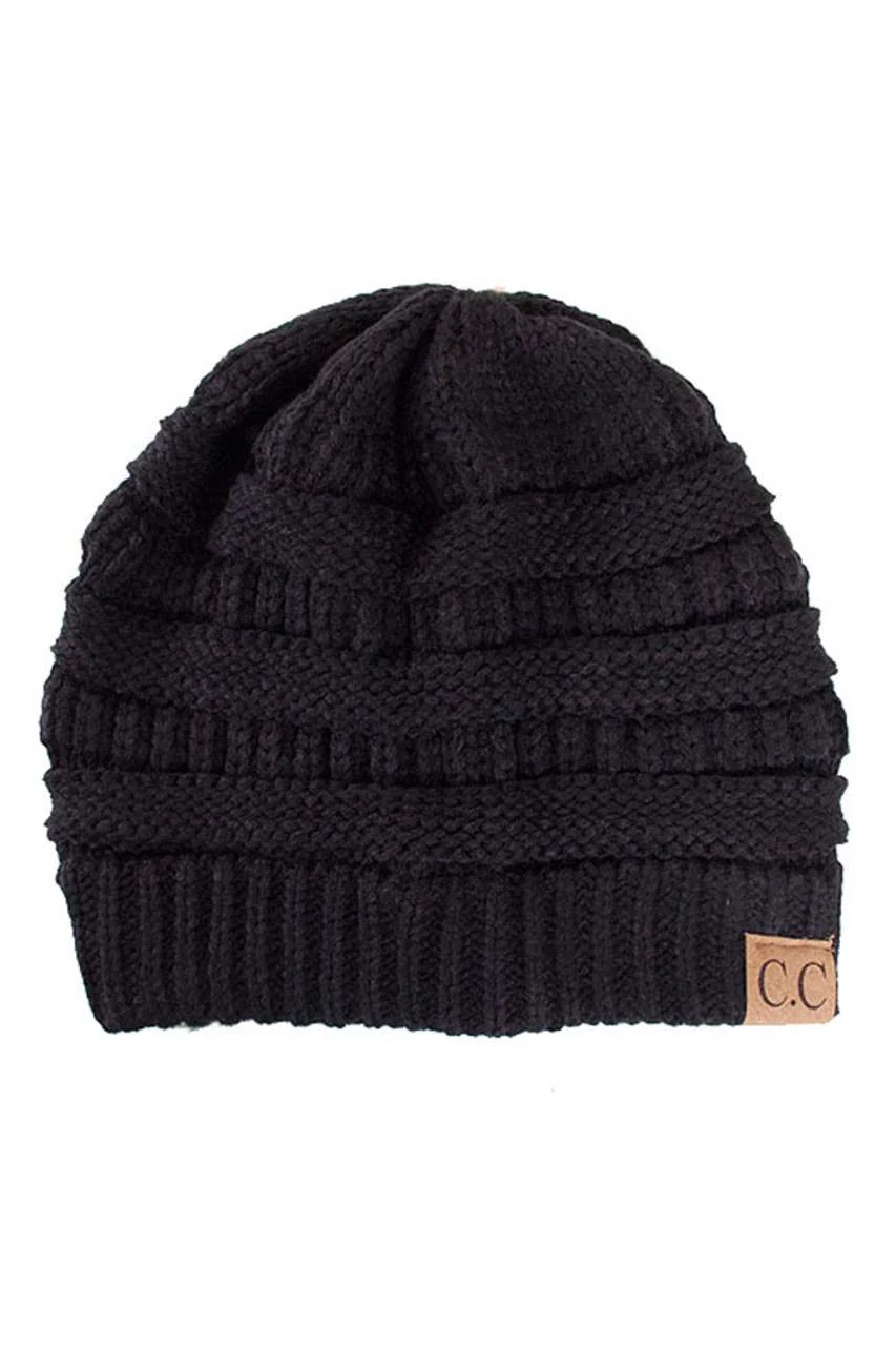 C.C Ribbed Kit Solid Color Beanie - Image 2