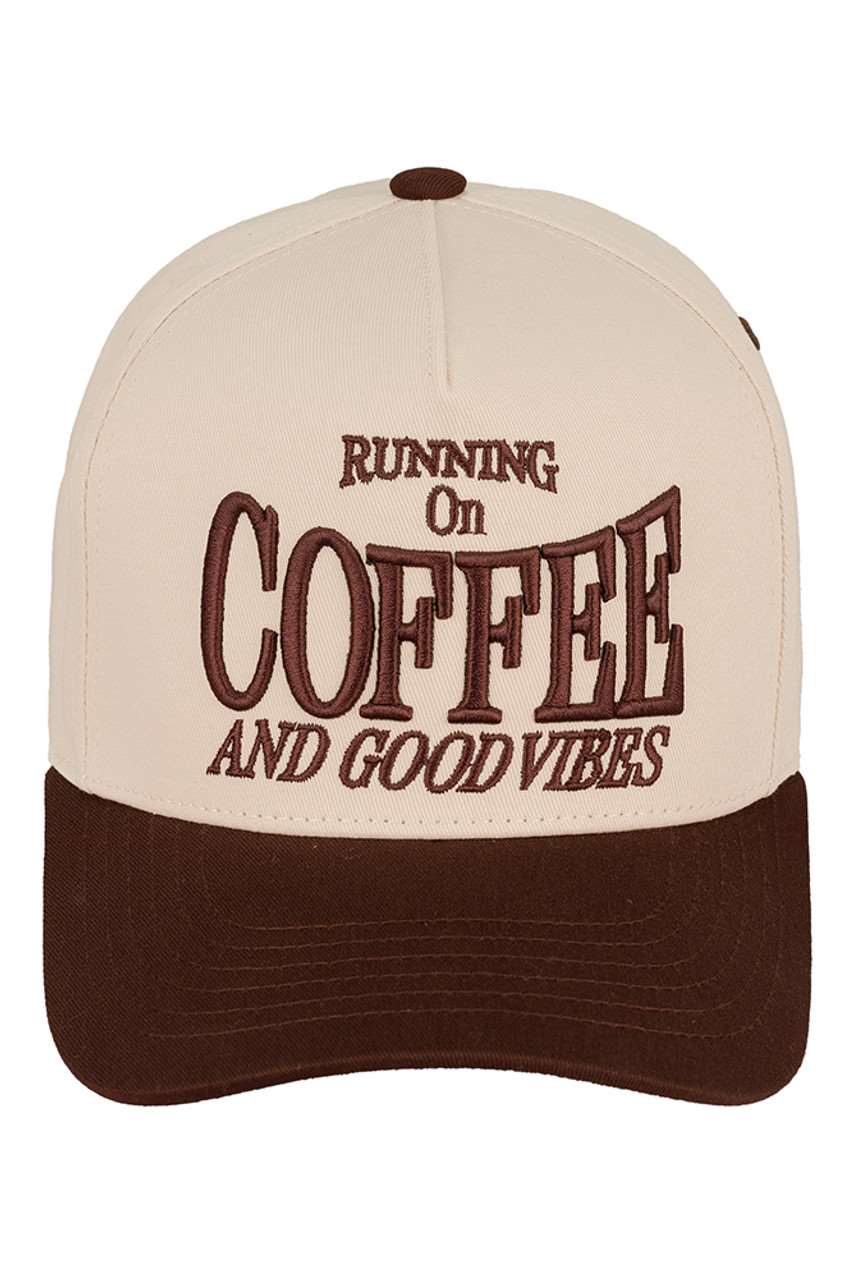 C.C RUNNING ON COFFEE AND GOOD VIBES Trucker Cap - Image 2
