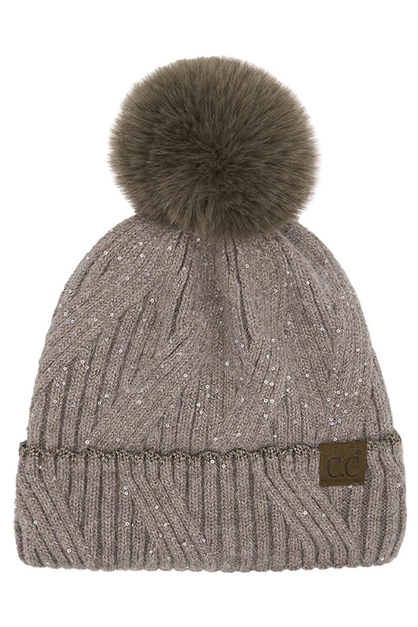 C.C Sequin with Pom Beanie - Image 4