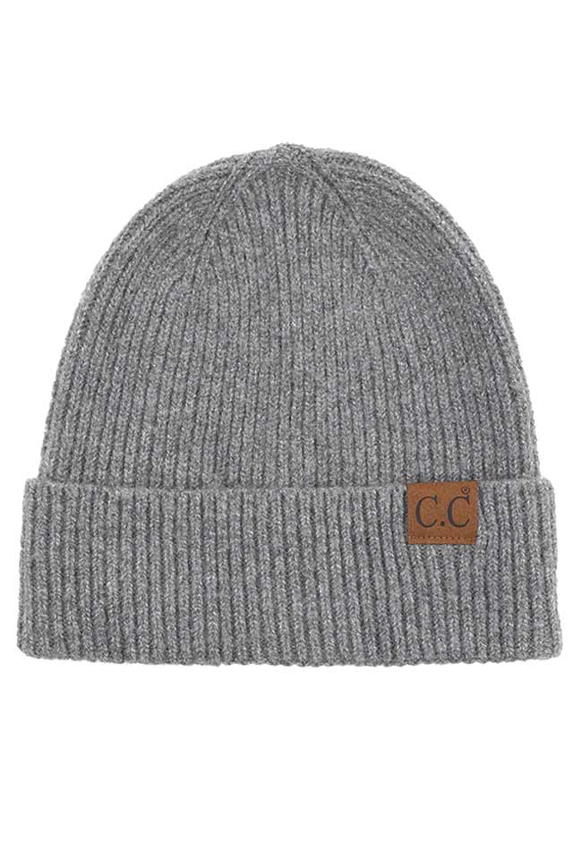 C.C Soft Recycled Fine Yarn Cuff Beanie Hats - Image 8