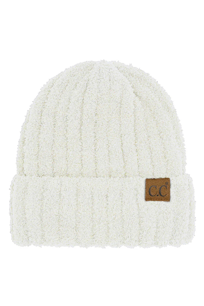 C.C Solid Color Fuzzy Beanie - Image 5