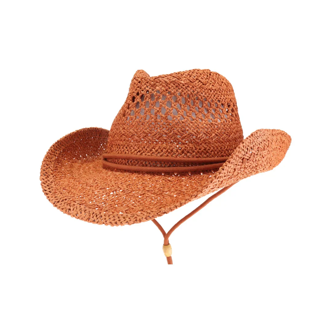 C.C Solid Cowboy Hat with Chin Strap - Image 6