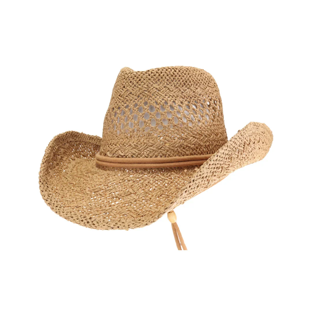 C.C Solid Cowboy Hat with Chin Strap - Image 7