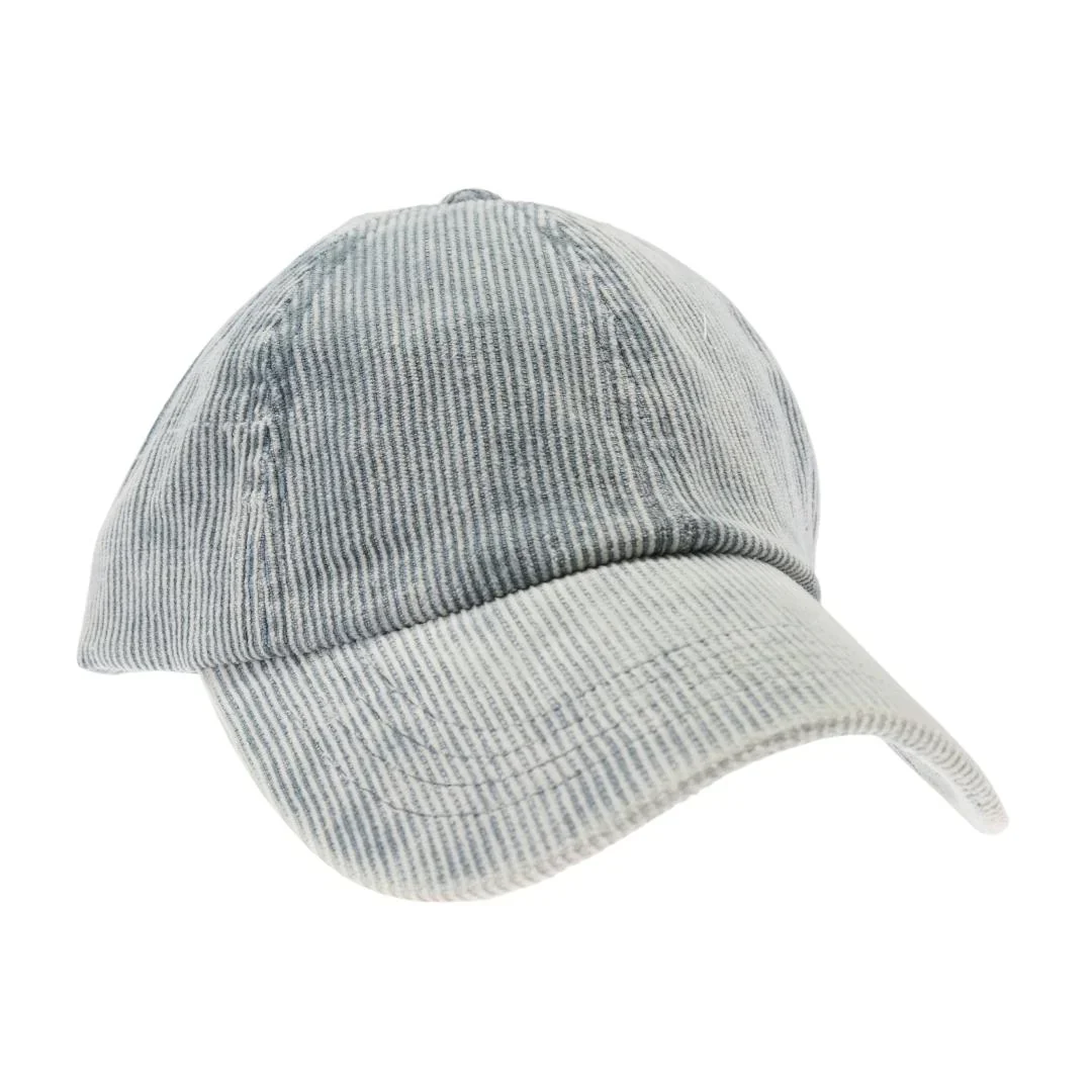C.C Stonewashed Corduroy Criss Cross Pony Cap - Image 8