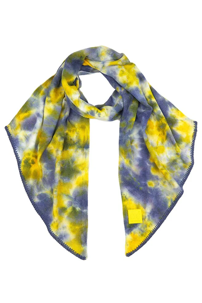 C.C Tie Dye Bias Cut Scarf With Rubber Patch - Image 5