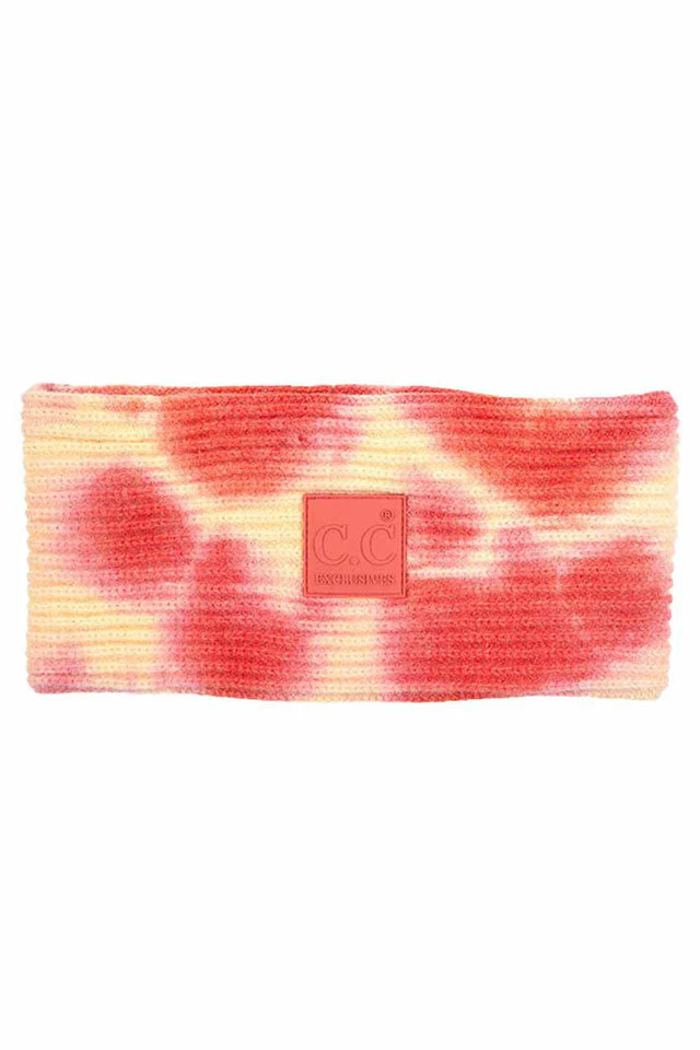 C.C Tie Dye Headband With Rubber Patch Headwrap Earmuffs - Image 13