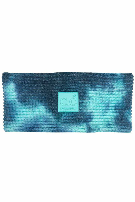 C.C Tie Dye Headband With Rubber Patch Headwrap Earmuffs - Image 14