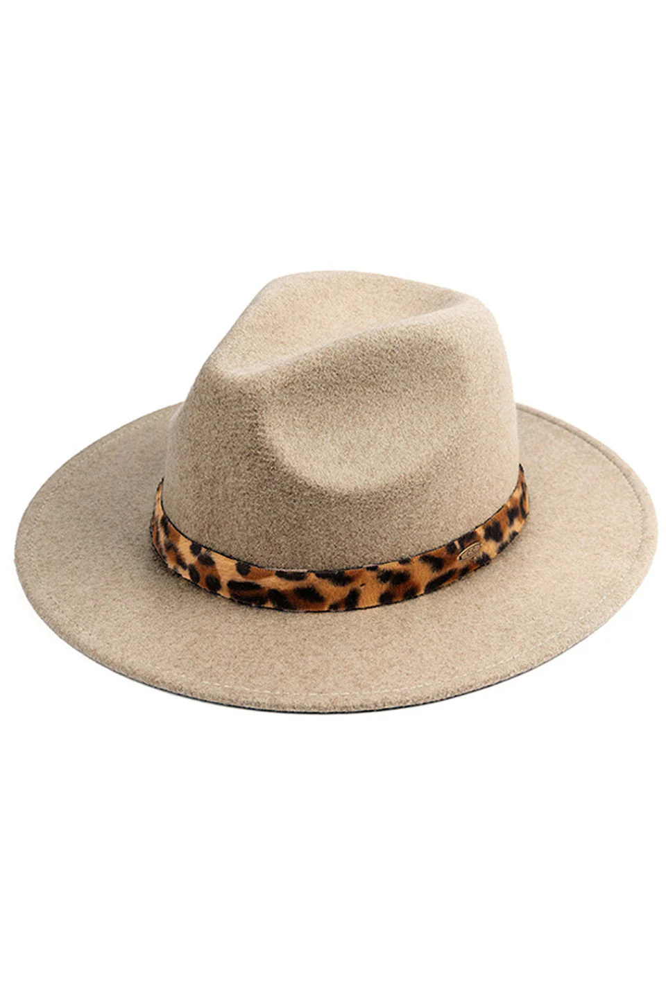C.C Vegan Felt Heather Color Leopard Hat - Image 3