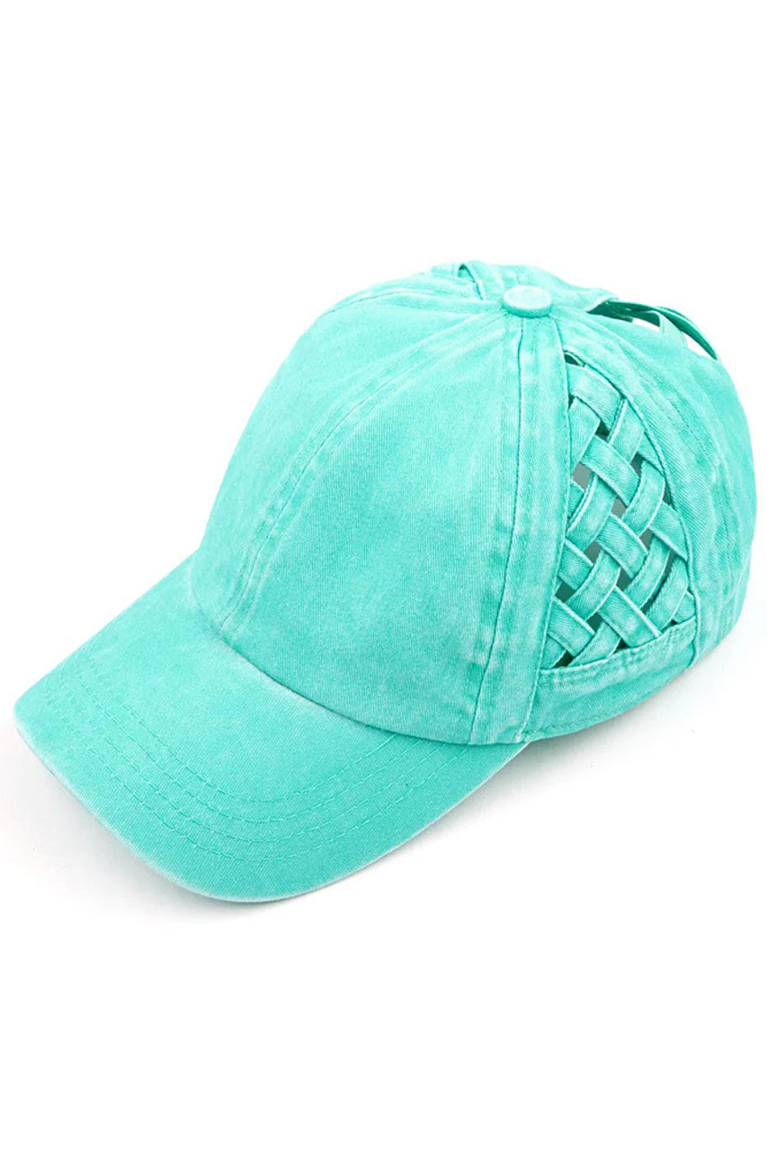 C.C WEAVON BASKET CRISS-CROSS PONYCAP - Image 11