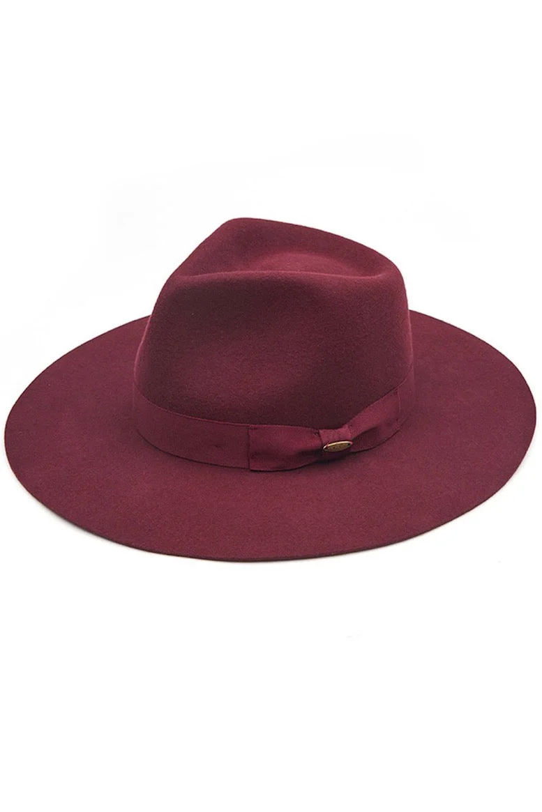 C.C Wool Felt Detailed Panama Hat Ribbon Band Trim