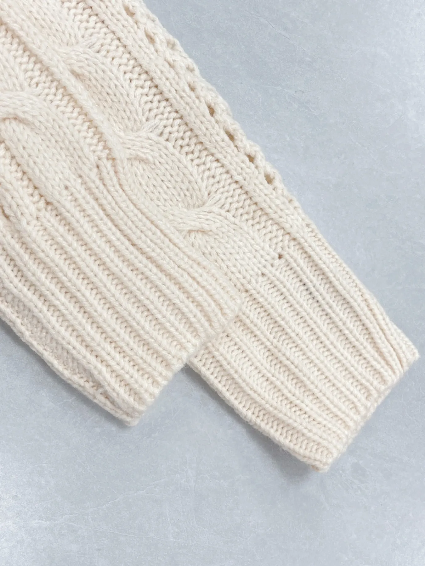 Cable Knit Belted Cardigan with Button Front - Image 7