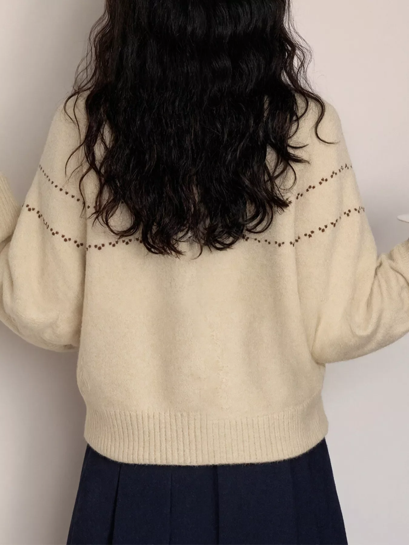 Cable Knit Button Up Cardigan - Image 3