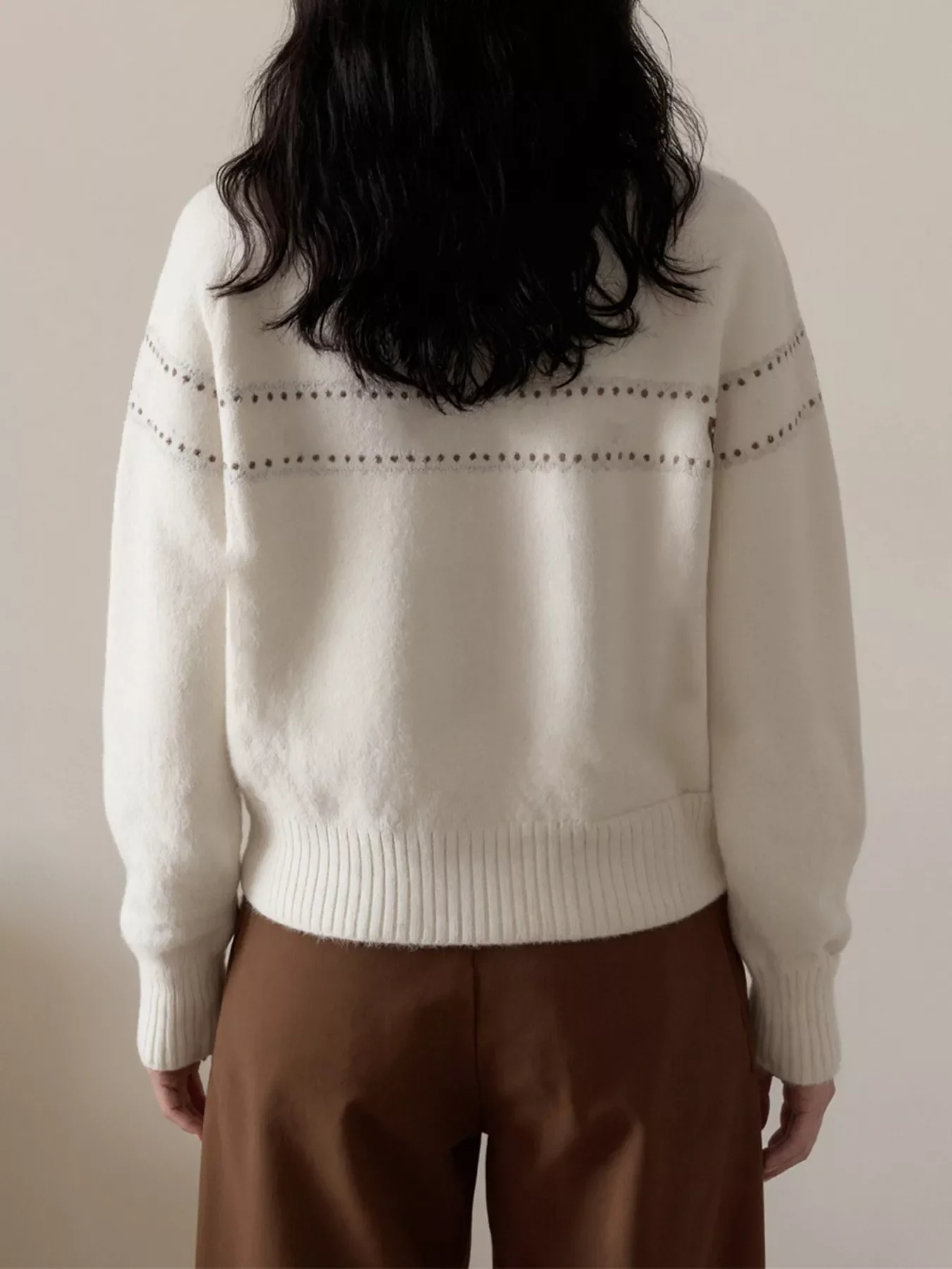 Cable Knit Button Up Cardigan - Image 5