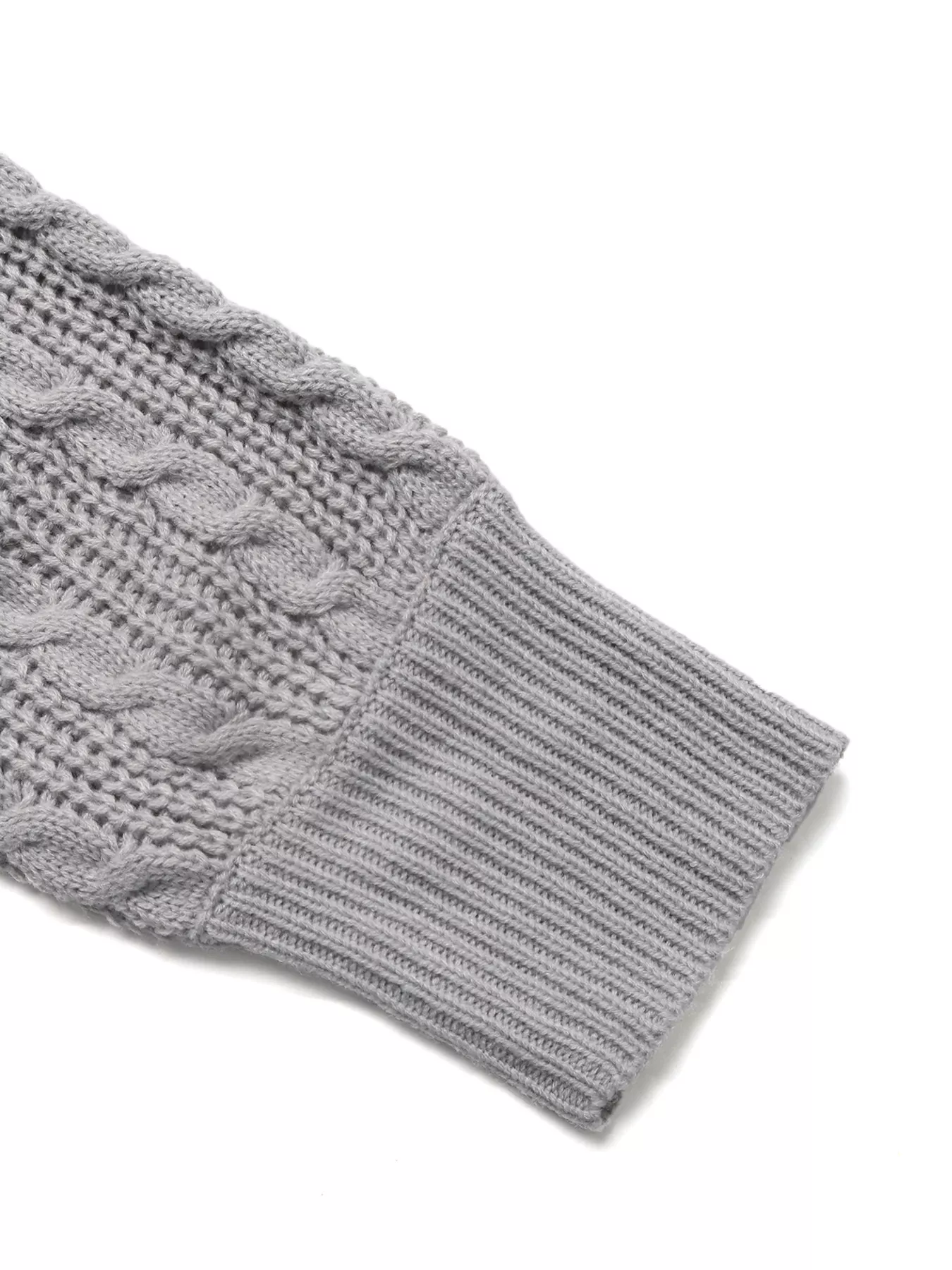 Cable Knit Half Zip Sweater - Image 8