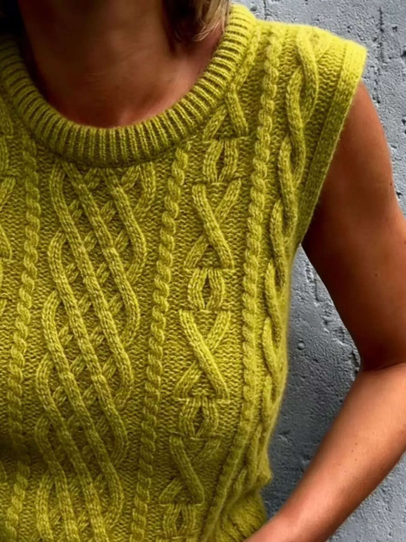 Cable Knit Sweater Vest - Image 6