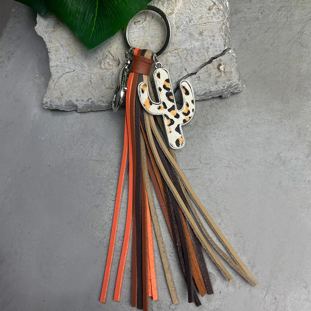 Cactus Keychain with Tassel - Image 2
