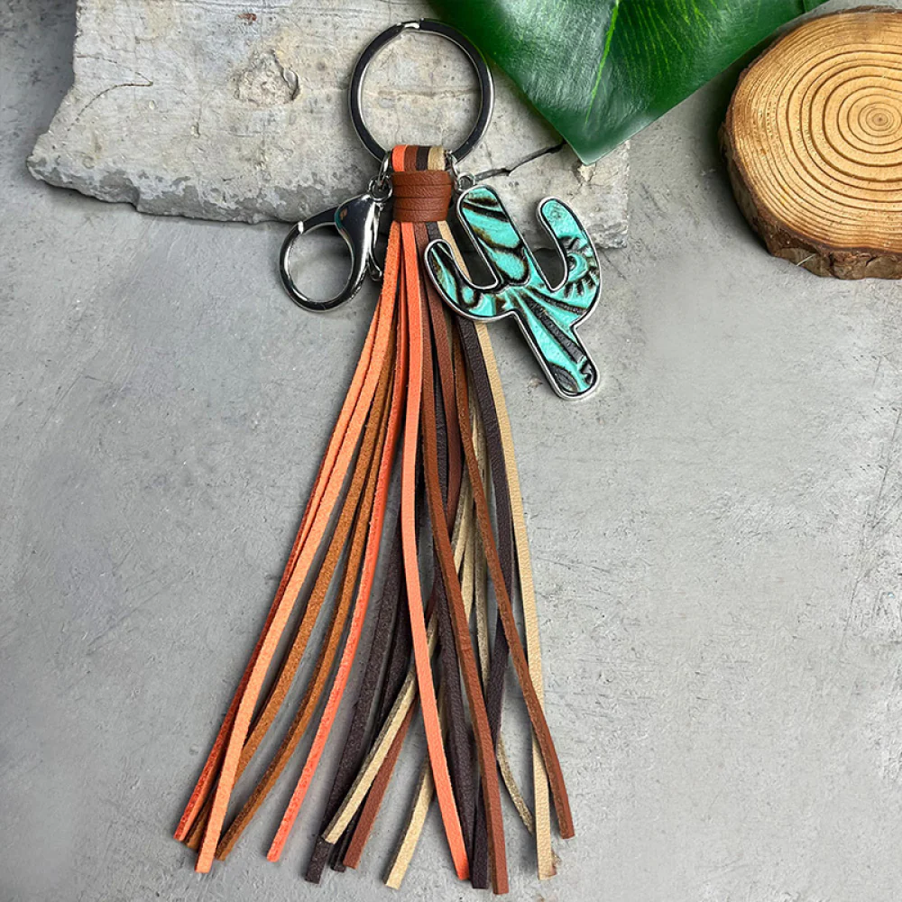 Cactus Keychain with Tassel - Image 4