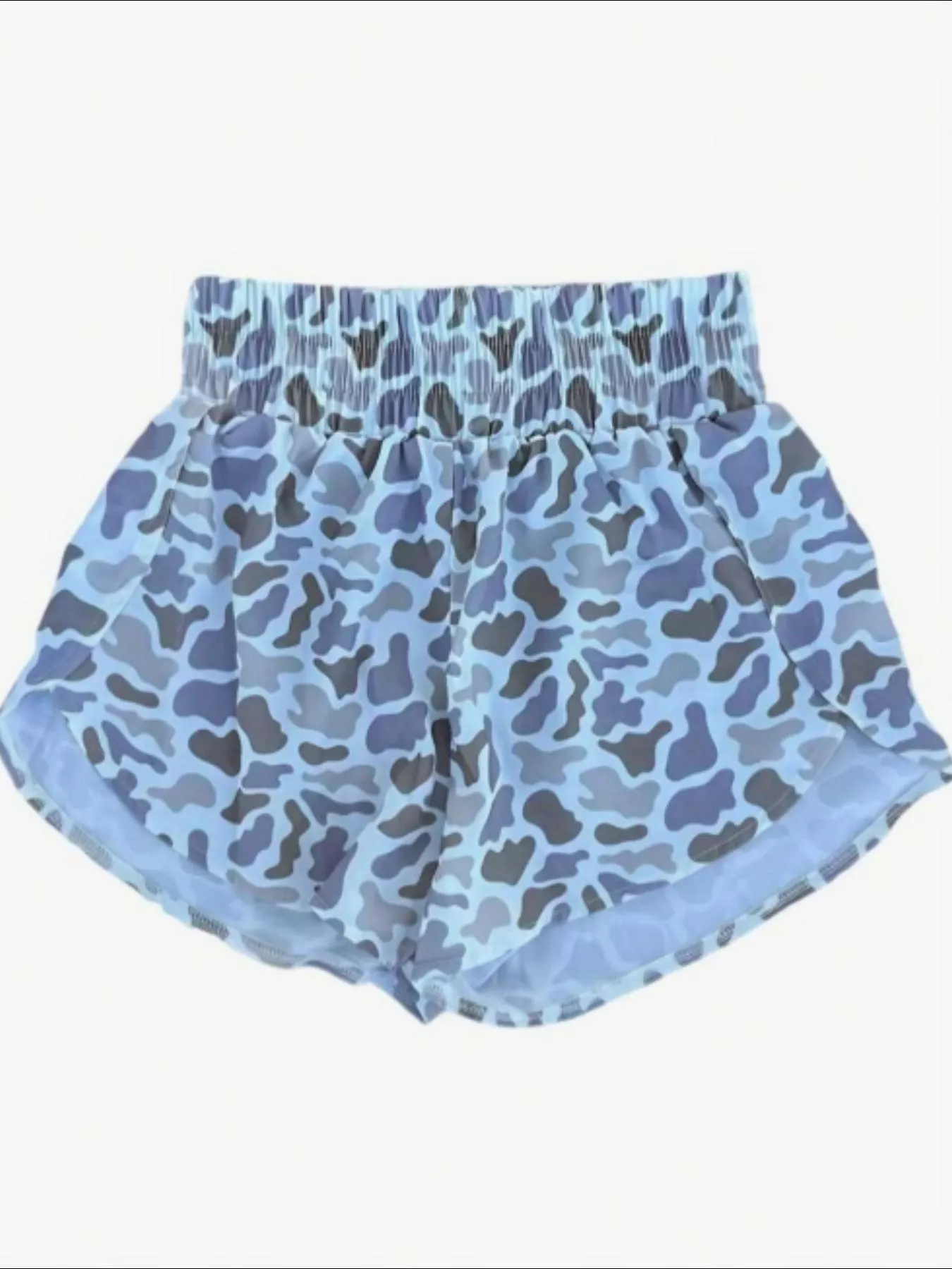 Camo Print Elastic Waist Shorts - Image 3