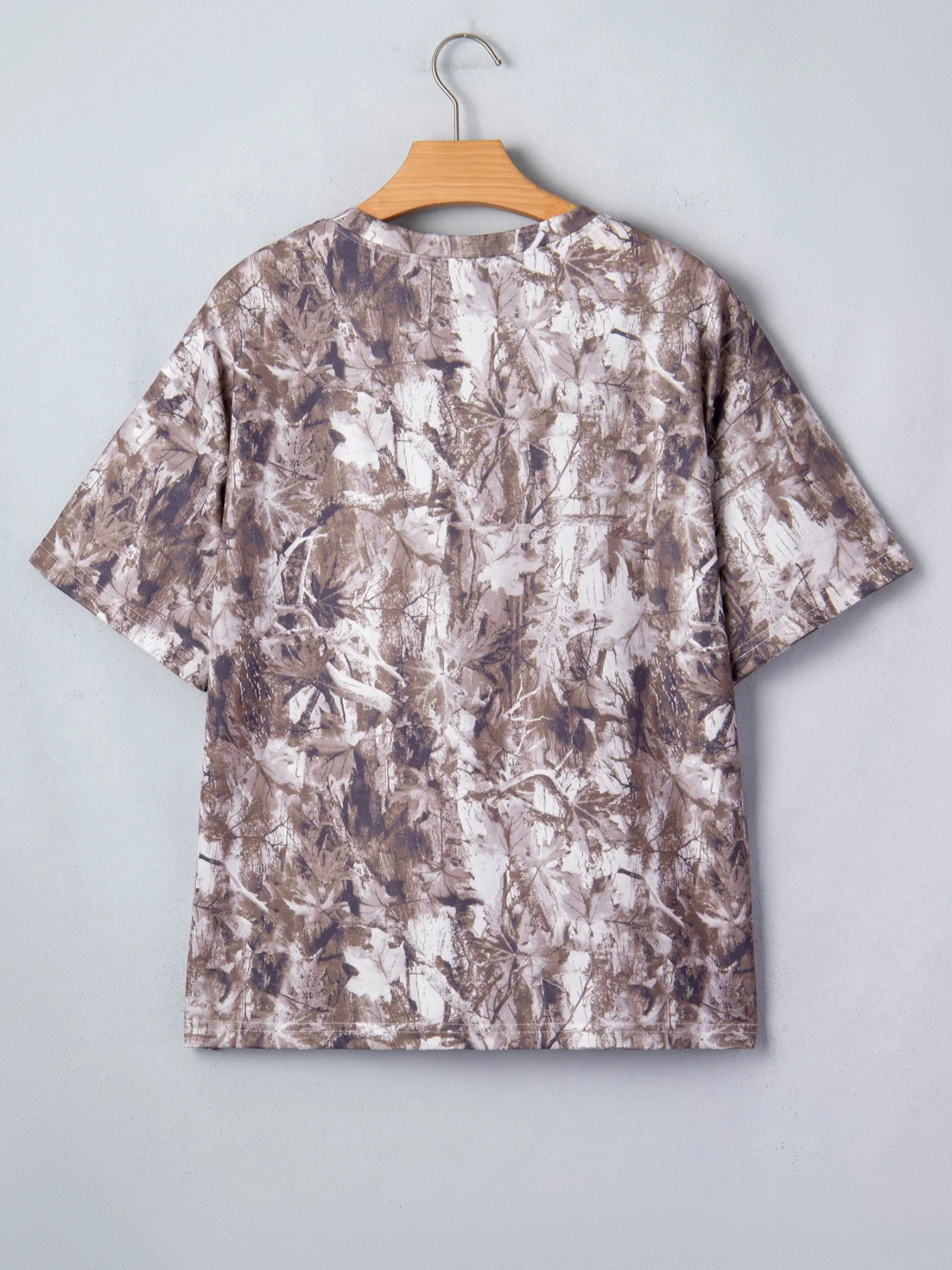 Camouflage Woodland Print Drop Shoulder Tunic Tee - Image 4