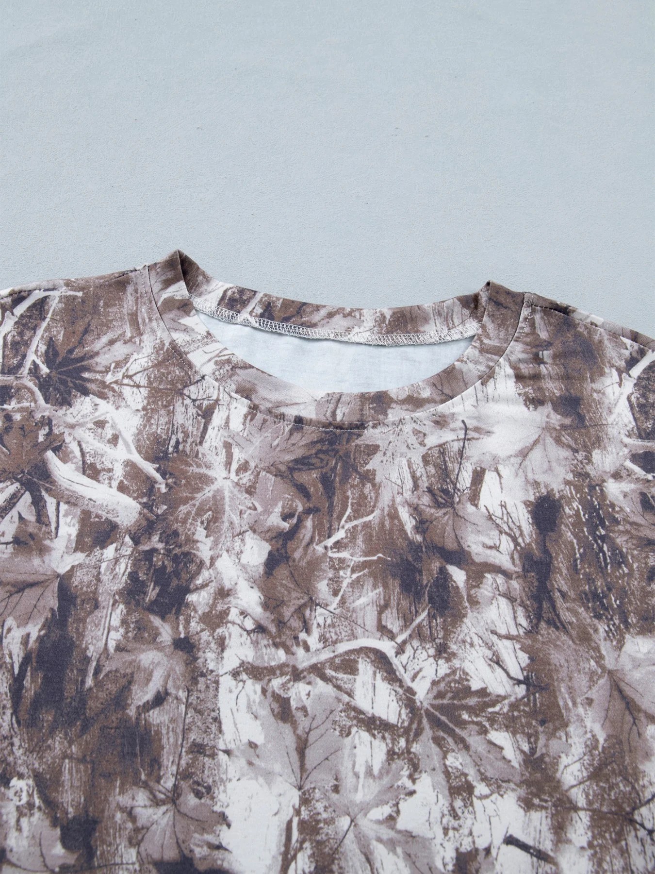 Camouflage Woodland Print Drop Shoulder Tunic Tee - Image 5
