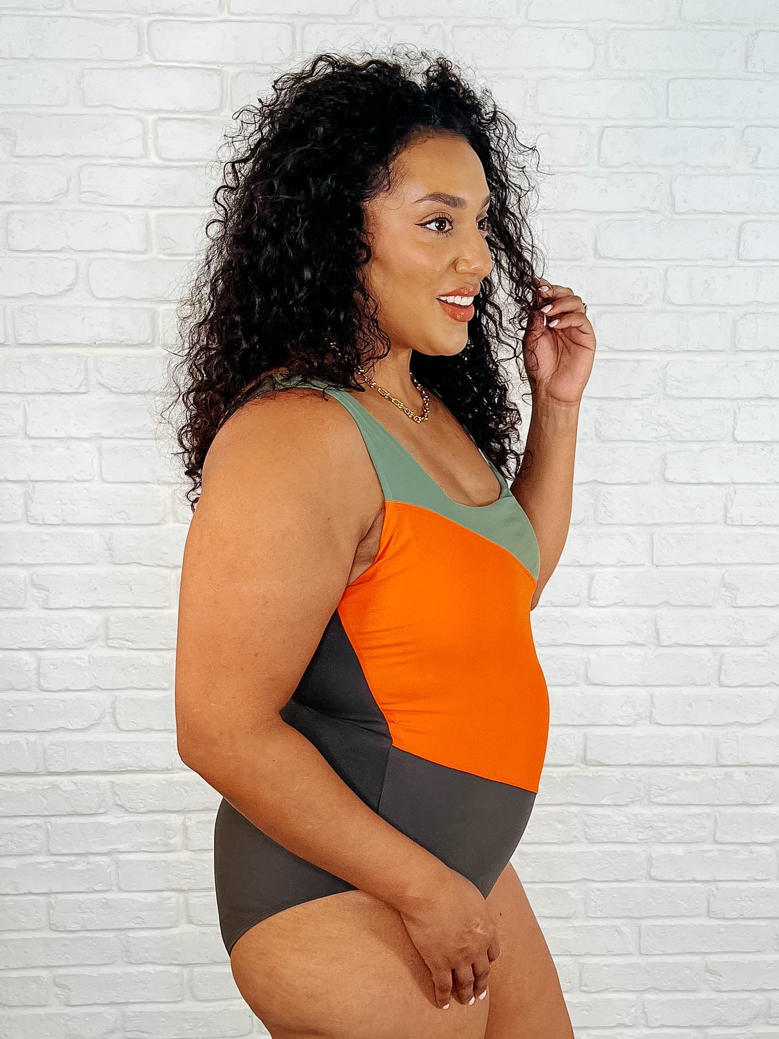 Cape Town Asymmetrical Stripe Swimsuit - Image 7