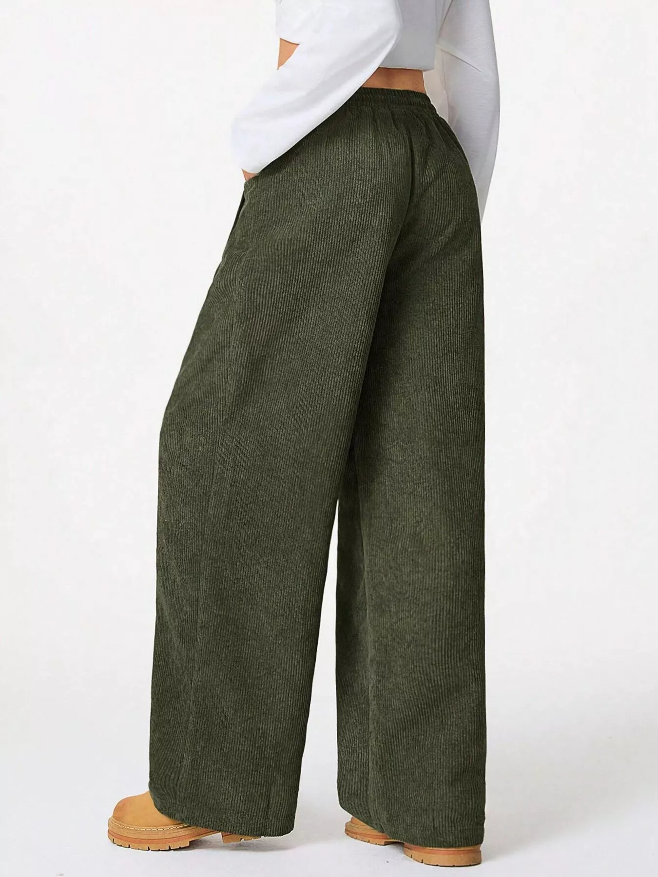 Casual Corduroy Wide Leg Pants - Image 7