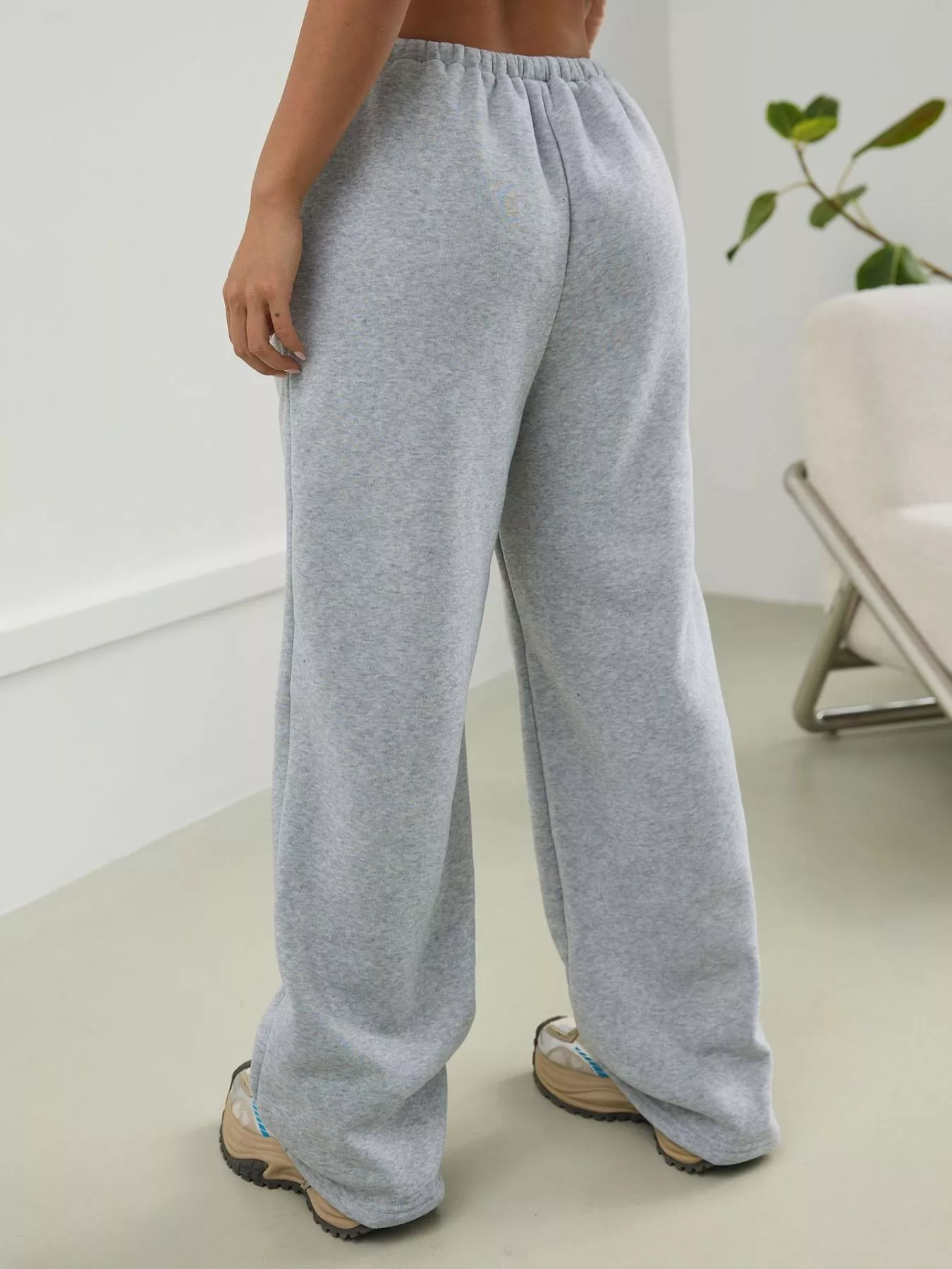 Casual Drawstring High Waist Wide Leg Sweatpants - Image 2