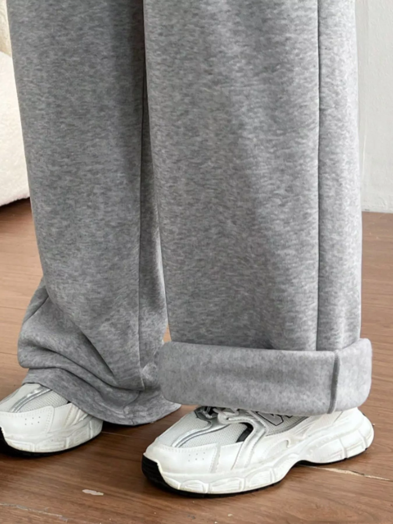 Casual Drawstring High Waist Wide Leg Sweatpants - Image 5