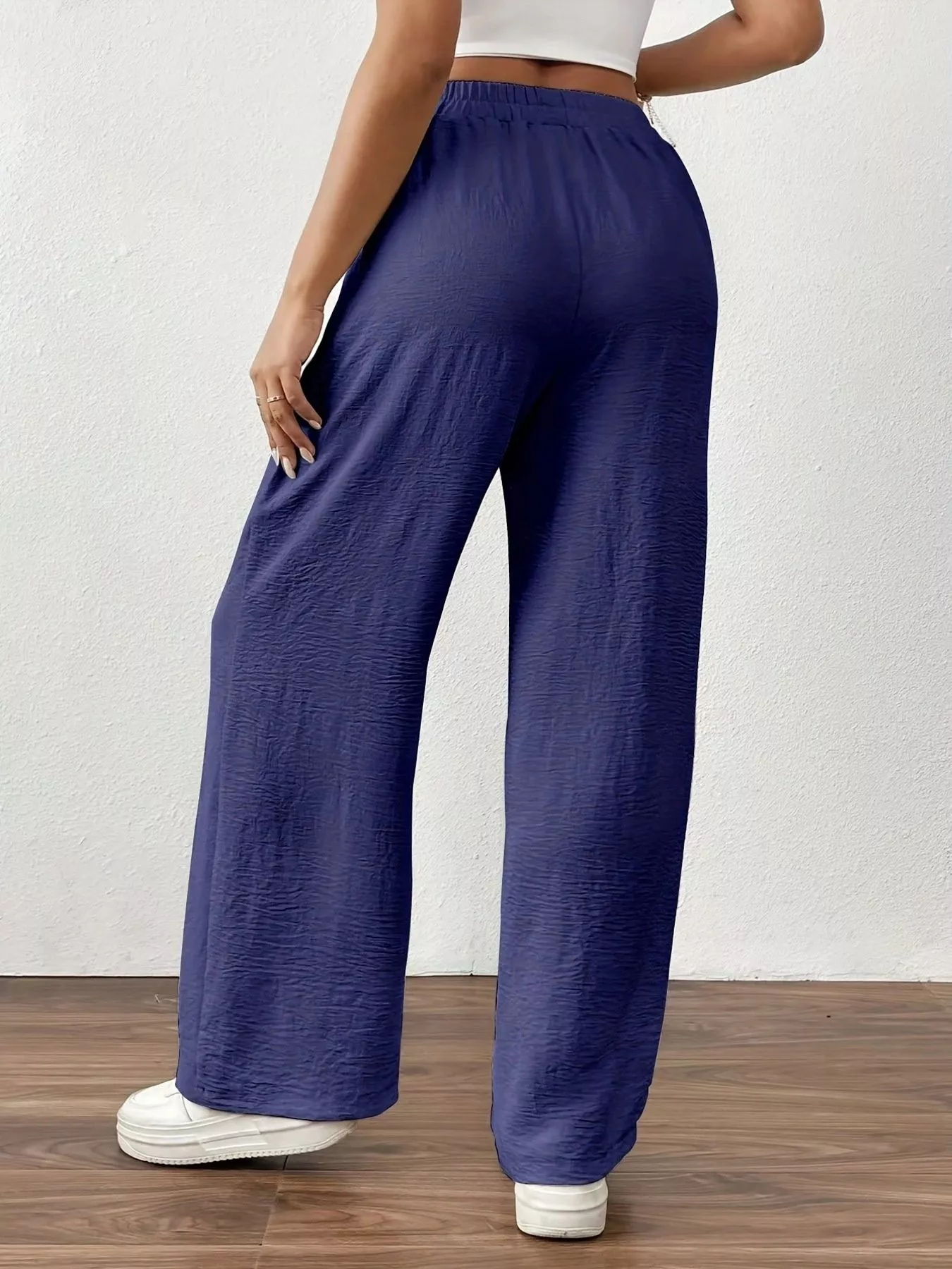 Casual Drawstring Wide Leg Pants - Image 16