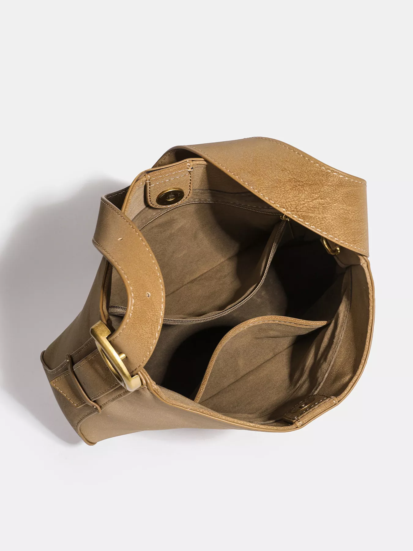 Casual Faux Leather Shoulder Bag - Image 6