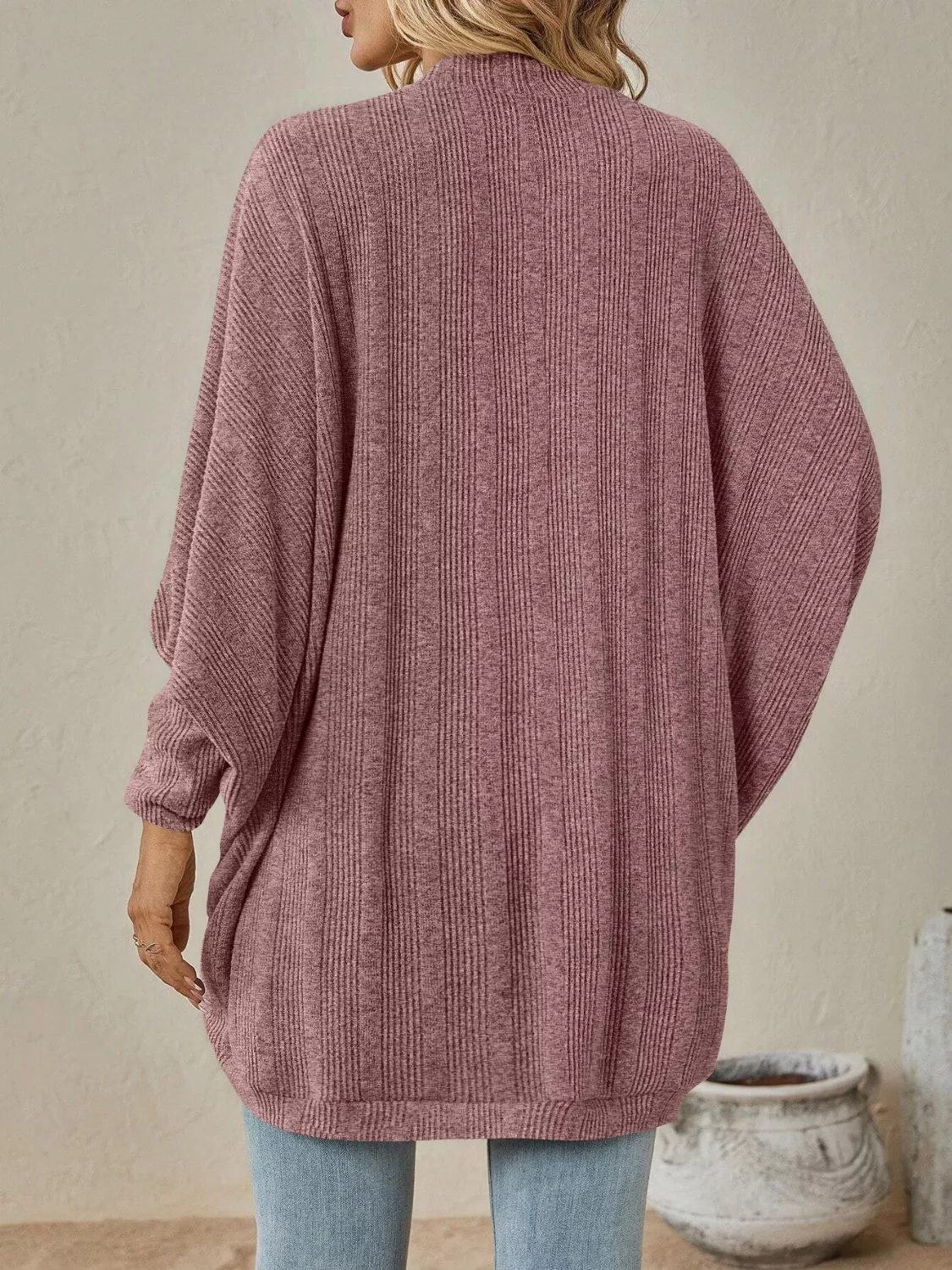 Casual Knit Open Front Cardigan - Image 14