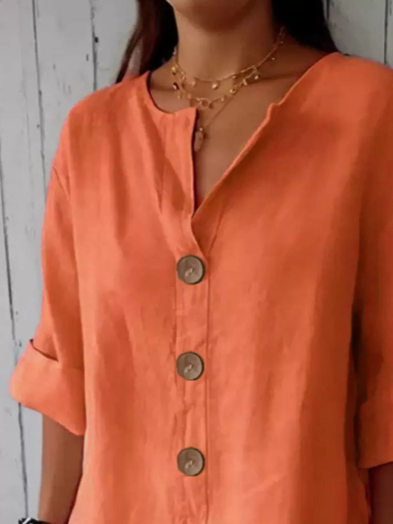 Casual Loose Button-Down Shirt - Image 8