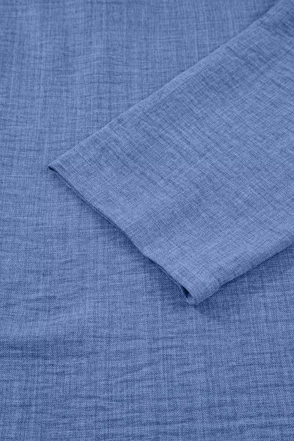 Casual Roll-Up Sleeve Notched Blouse - Image 11