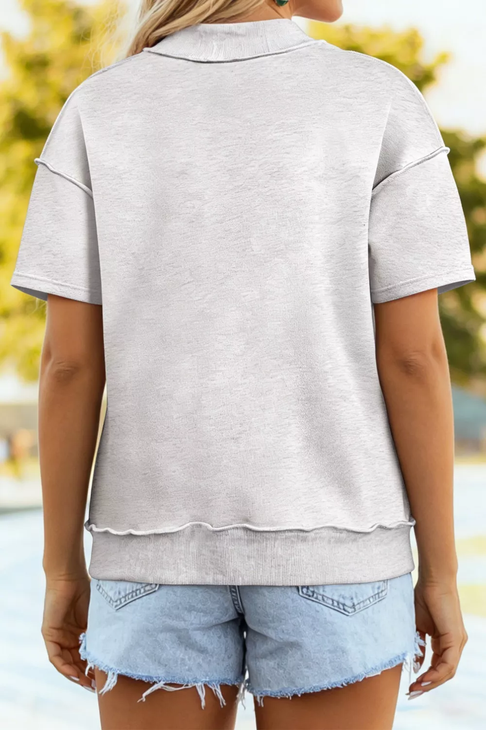 Casual Round Neck Short Sleeve T-Shirt - Image 2