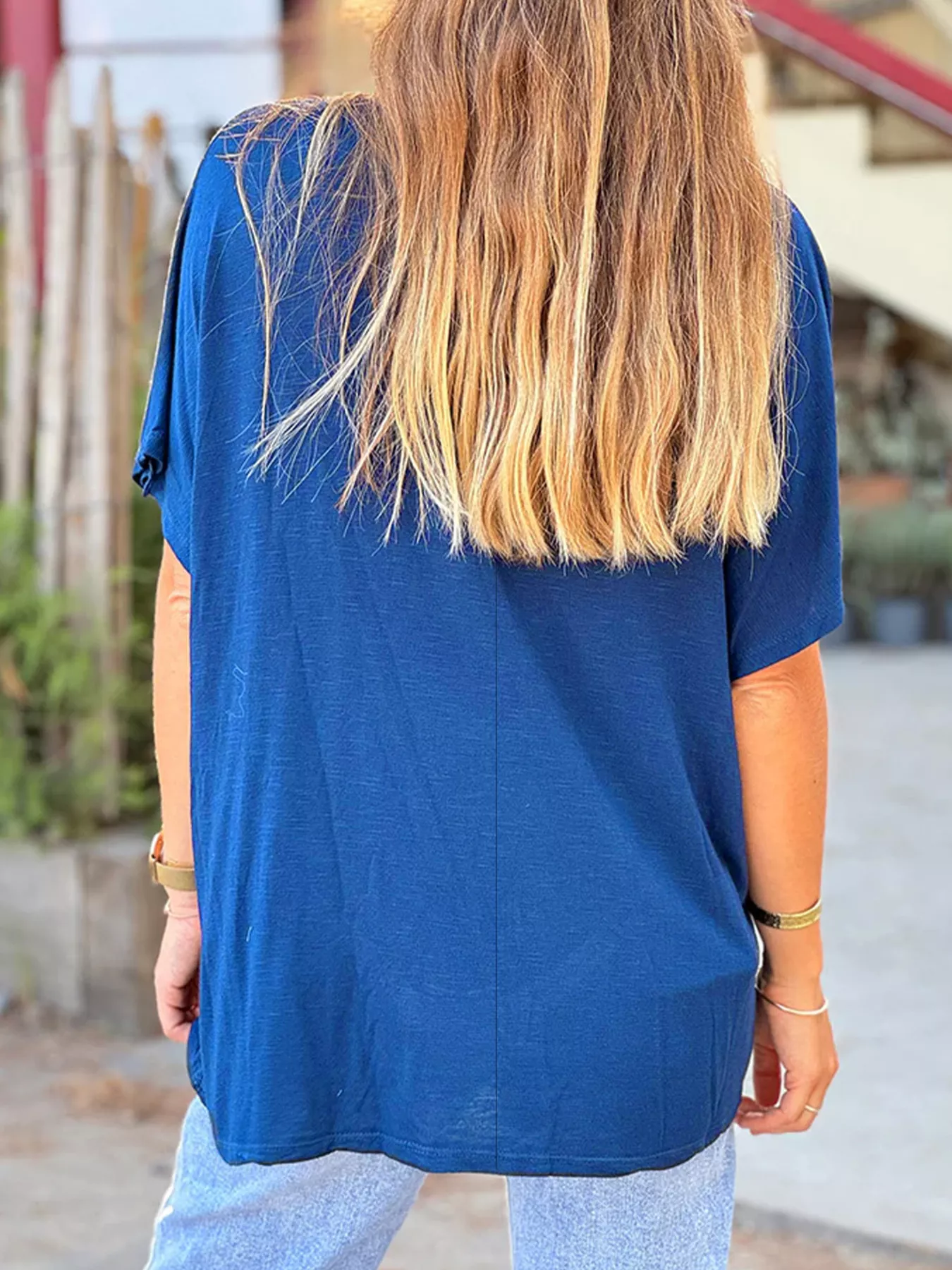 Casual V-Neck Relaxed Fit T-Shirt - Image 13