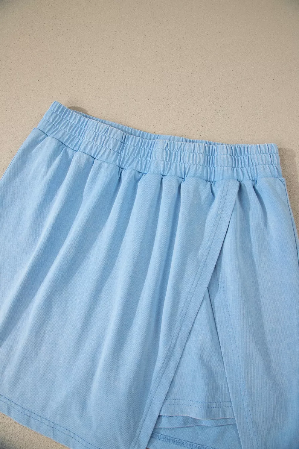 Casual V-Neck Short Sleeve Top and Skort Set - Image 8