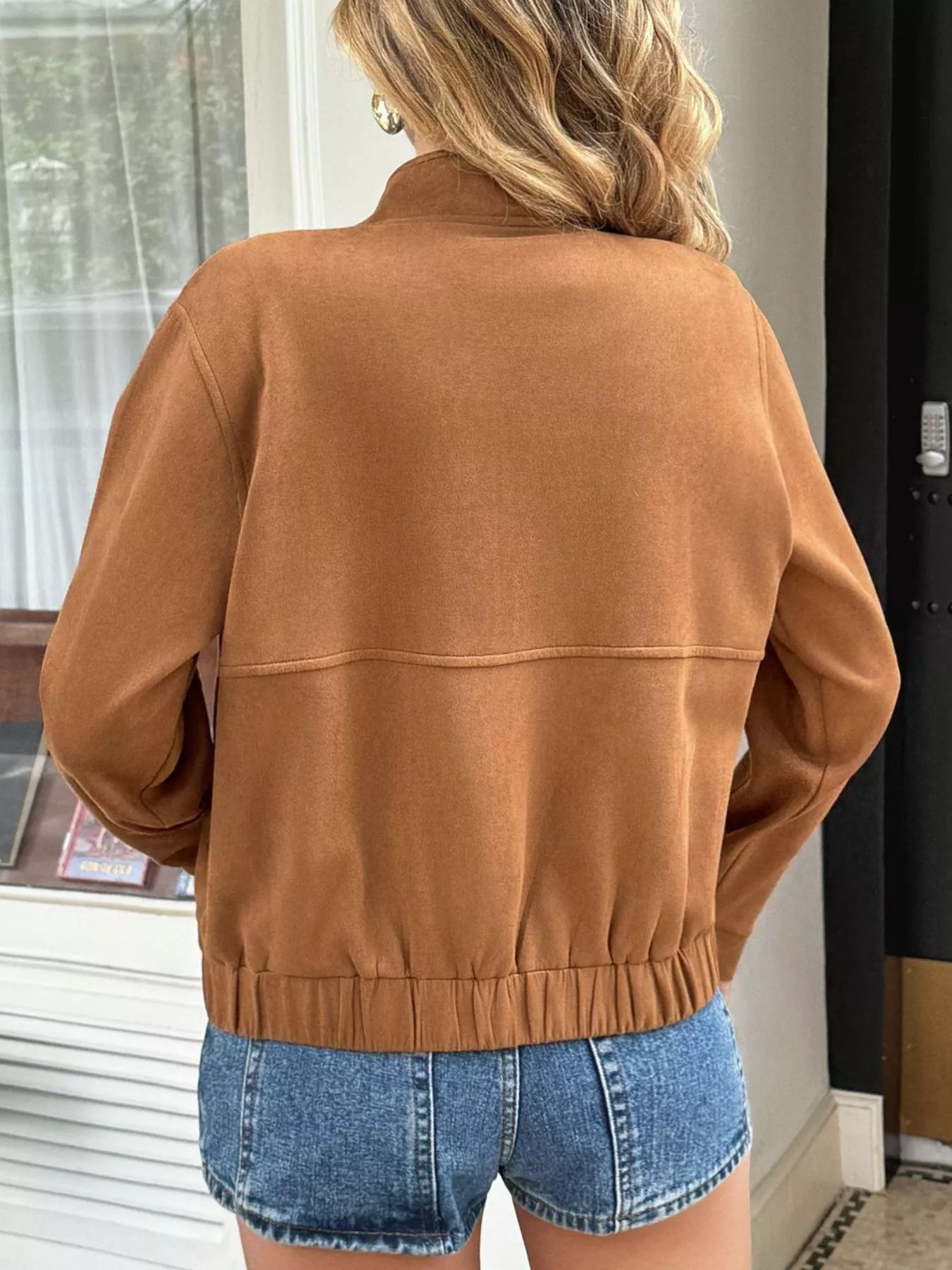 Casual Zip Up Long Sleeve Jacket - Image 6