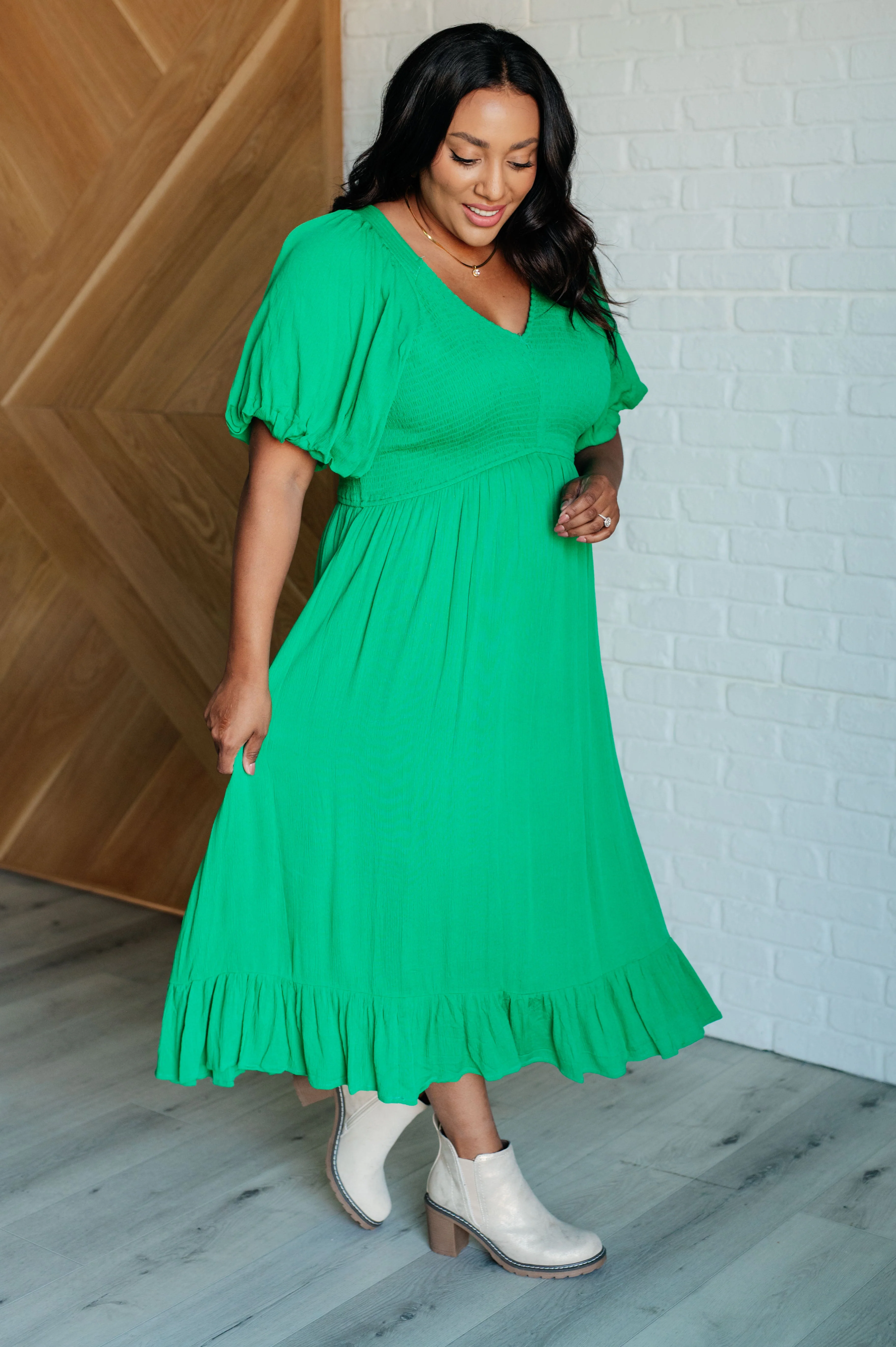 Catch a Cloud and Pin it Down Smocked Bodice Dress - Image 5